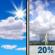 Friday: A slight chance of showers and thunderstorms after 2pm. Mostly sunny, with a high near 89. Heat index values as high as 99. West wind 0 to 5 mph. Chance of precipitation is 20%. Friday: Mostly Sunny then Slight Chance Showers And Thunderstorms